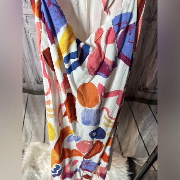 PORTRAIT OF AN ARTIST MIDI DRESS ORANGE - Picture 8 of 10